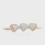 10K Gold and natural diamond Heart shape rings