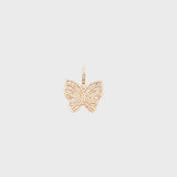 10K rose gold small butterfly pendant
