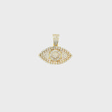 10k yellow gold eye pendant