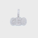 White gold ‘CEO” pendant
