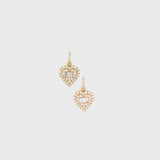 10k gold heart pendant with natural diamonds