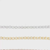 10k Gold and Round Natural Diamonds Bracelets