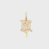 10K gold flower pendent