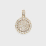 10K yellow gold pillow round shape pendant
