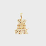 10k yellow gold big bank pendant