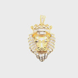 10K gold león head pendent
