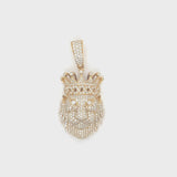 10k yellow gold lion head pendant