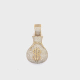 10k yellow gold money bag