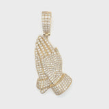 10K yellow gold praying hands