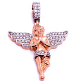 10k Gold and Diamond Angel Pendant