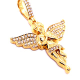 10k Gold and Diamond Angel Pendant