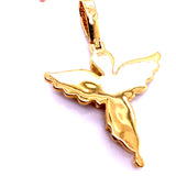 10k Gold and Diamond Angel Pendant