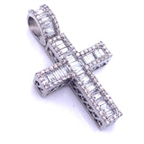 10k Gold And Baguette Diamond Cross